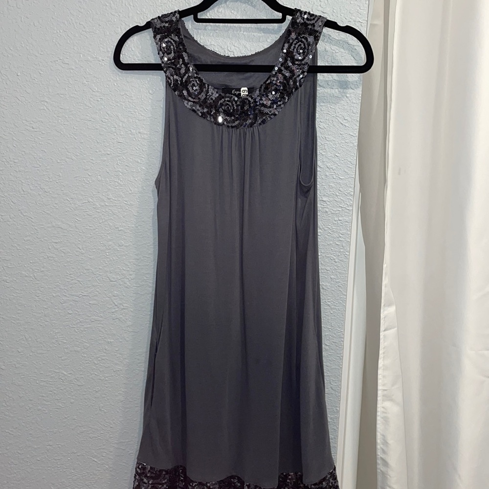 Express sequin dress Gray size Medium